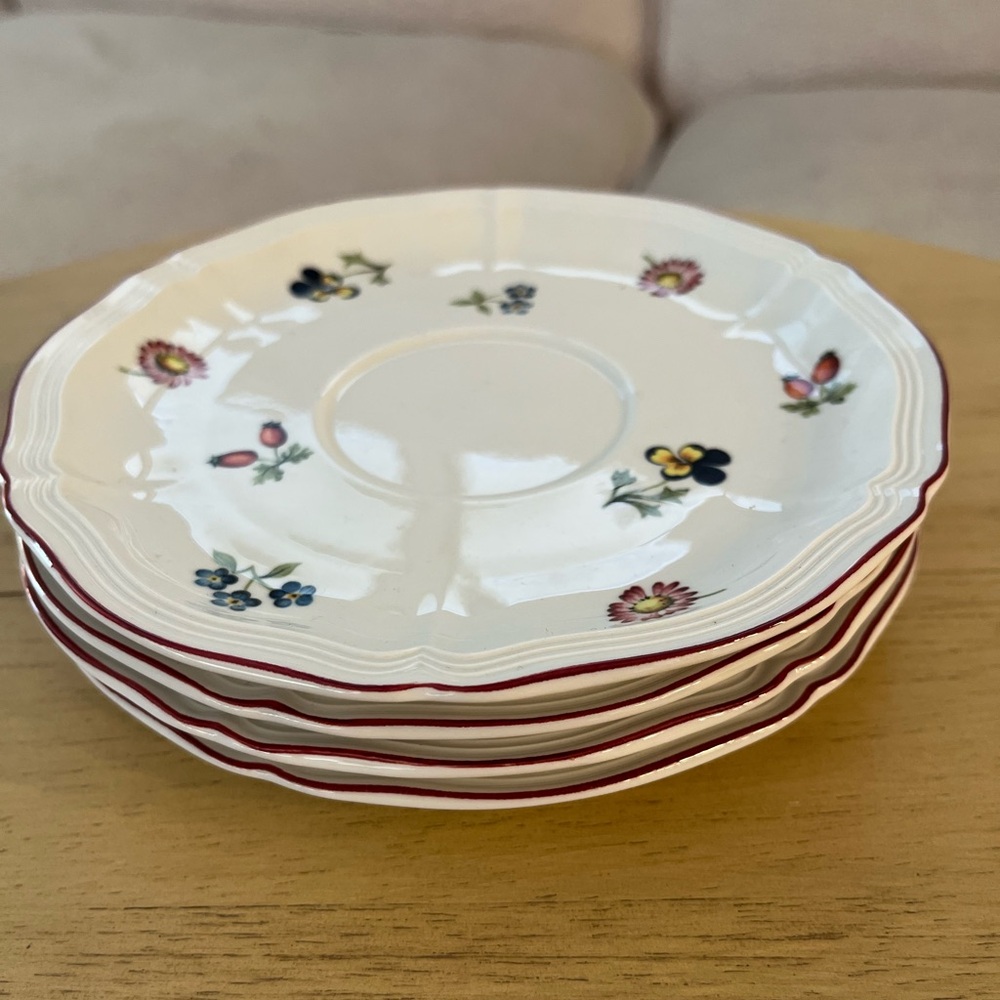 Villeroy & Boch Petite Fleur White coffee cup saucer - Set of 4